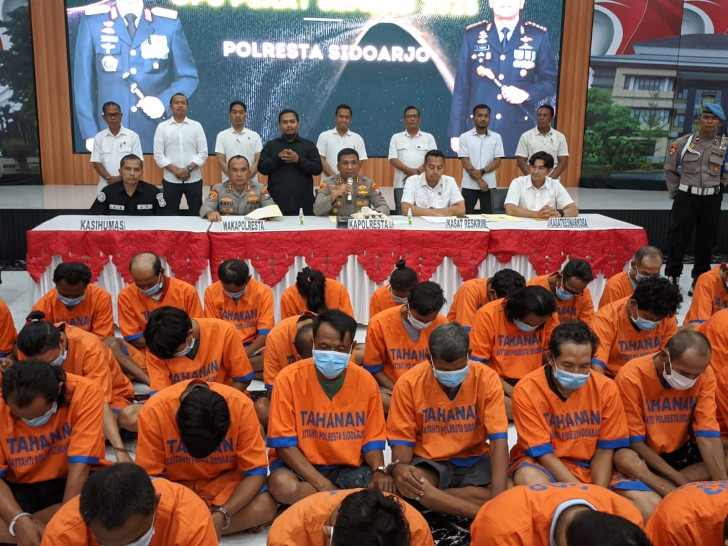 Polresta Sidoarjo Tangkap 197 Tersangka dalam Operasi Pekat Semeru 2025
