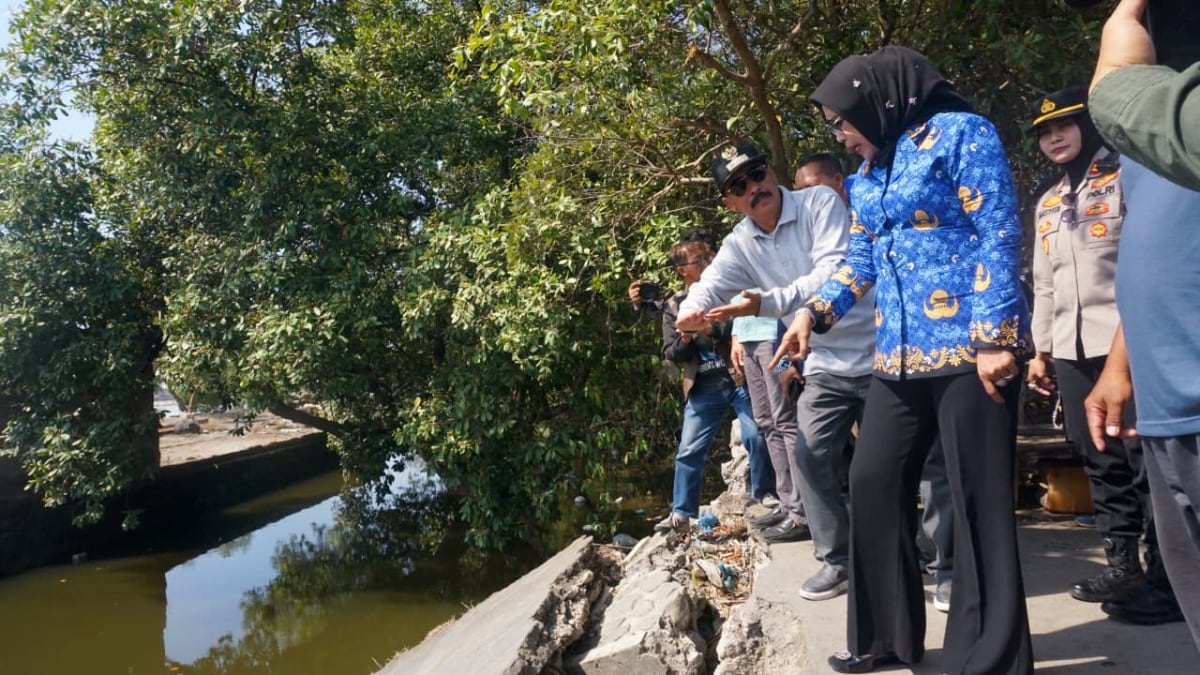 Wakil Bupati Sidoarjo Janji Segera Bangun Jembatan Putus di Desa Tambak Cemandi