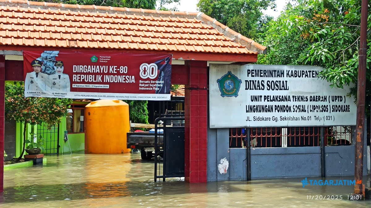 Terendam Banjir, Liponsos Sidoarjo Hentikan Layanan Sementara dan Evakuasi Penghuni