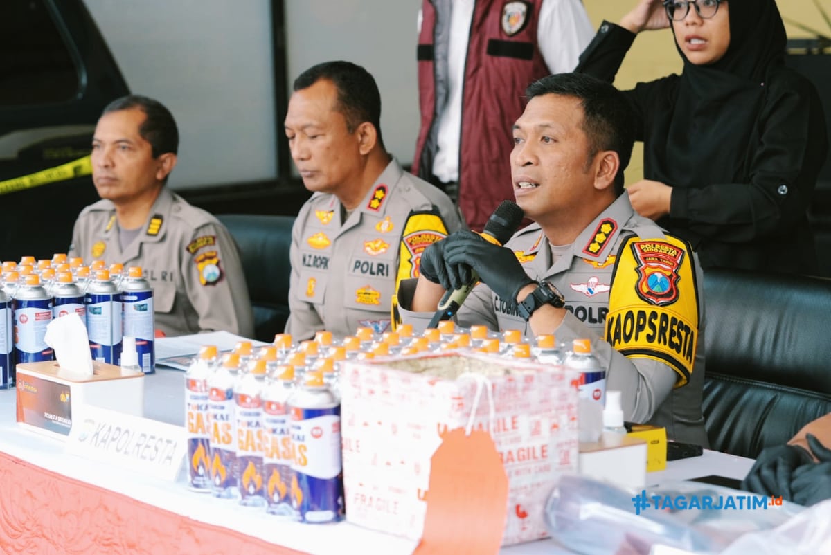 Polresta Sidoarjo Bongkar Pengoplosan LPG Bersubsidi ke Tabung Gas Portabel